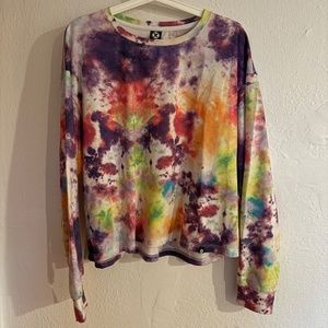 Circle X Tie Dyed Crewneck Long Sleeve Top - XL